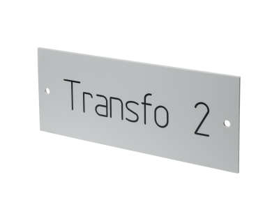 Cartello del trasformatore "Transfo 2"